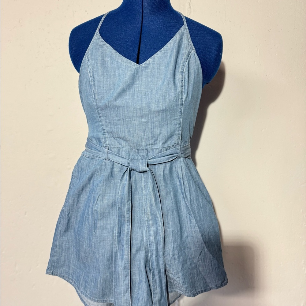 Light Blue Denim Romper